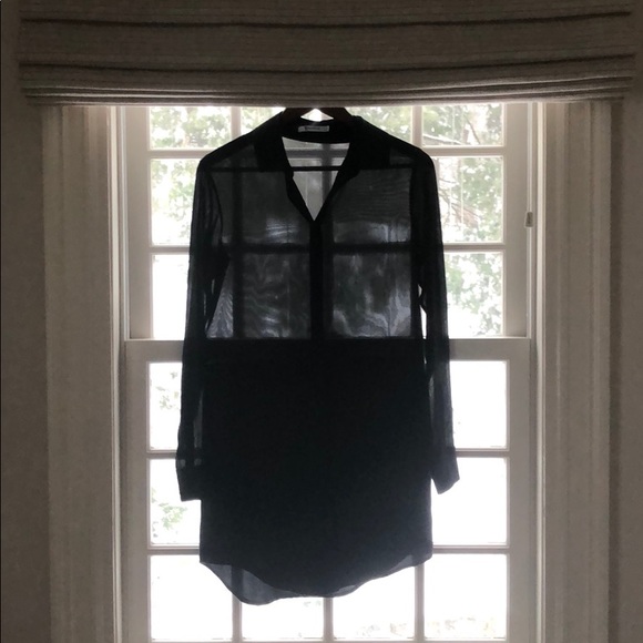 Alexander Wang Sheer Top Blouse XS NEVER WORN! - Picture 2 of 8